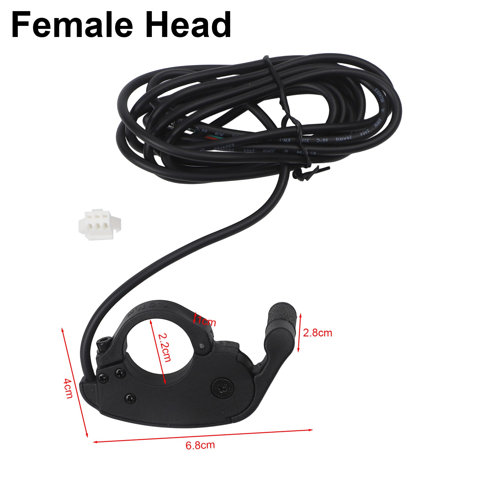 22MM Right Handlebar Ebike Thumb Throttle Speed Controller ABS Plastic