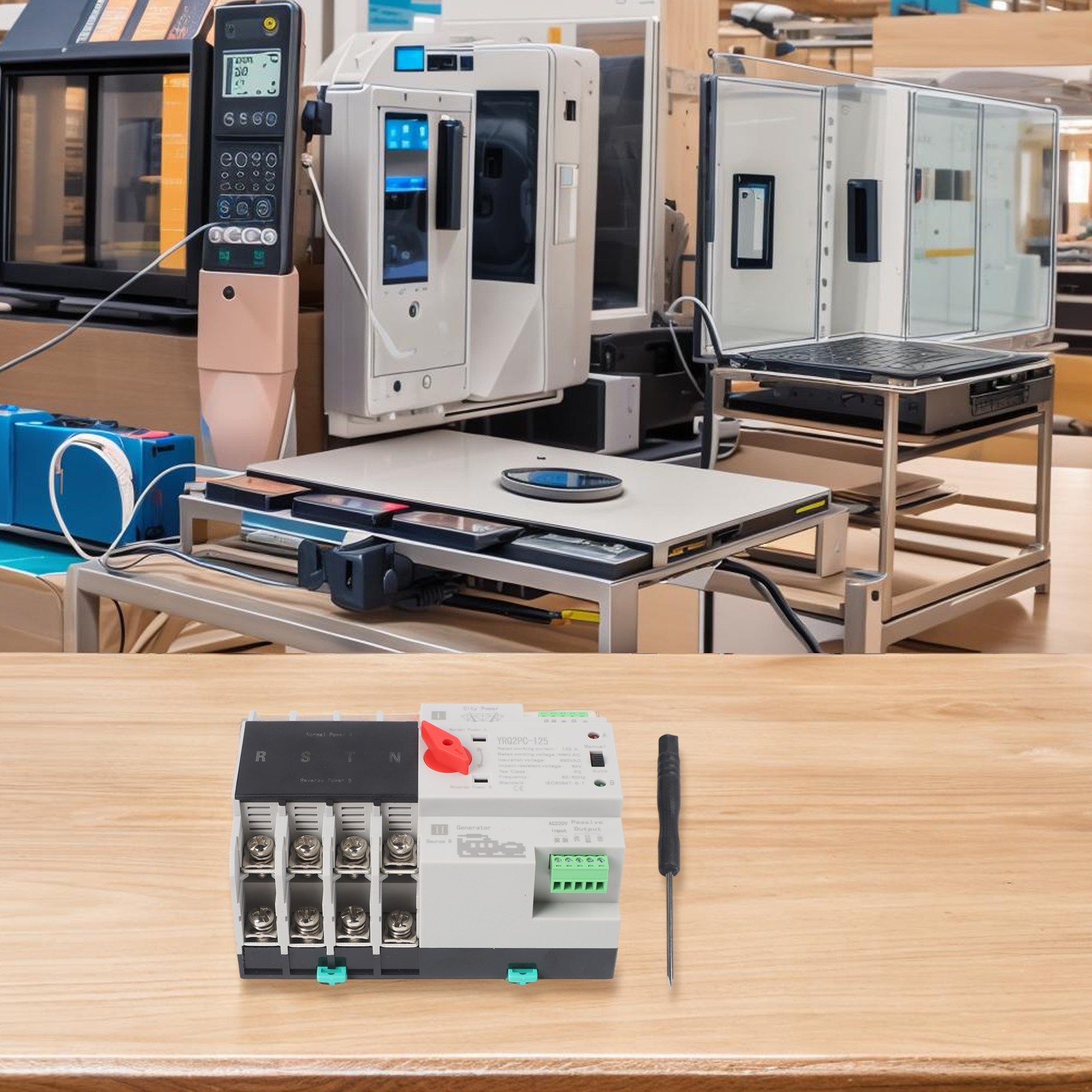 Transfer Switch Changeover Switch 125A 50/60Hz AC 220V Transfer Switch