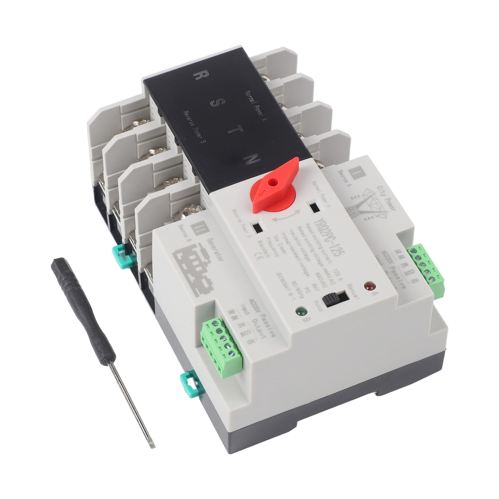 Transfer Switch Changeover Switch 125A 50/60Hz AC 220V Transfer Switch