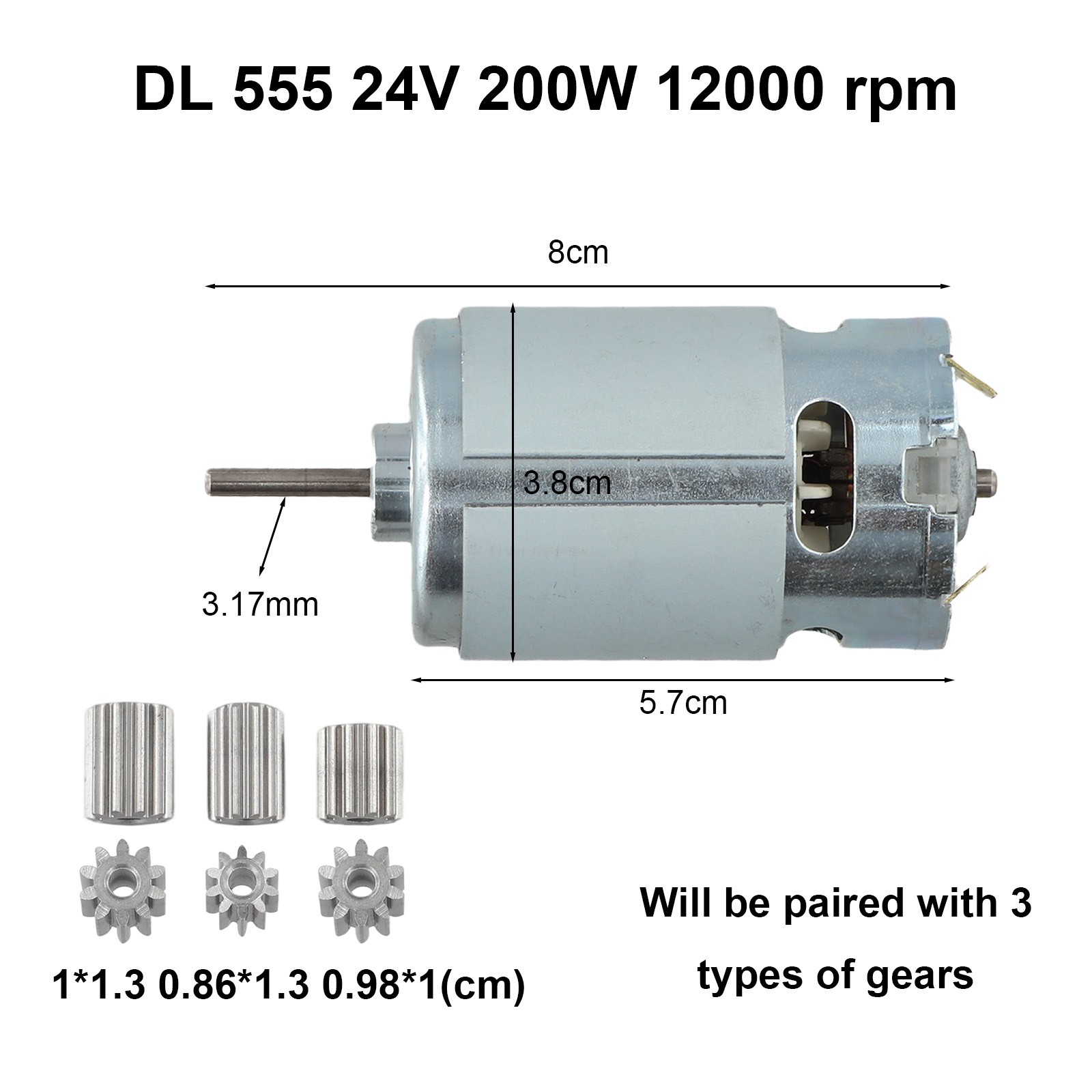 Children's Electric Car Motor RS550 RS390 RS380 6V 12V 24V Gear Options - Picture 57 of 123