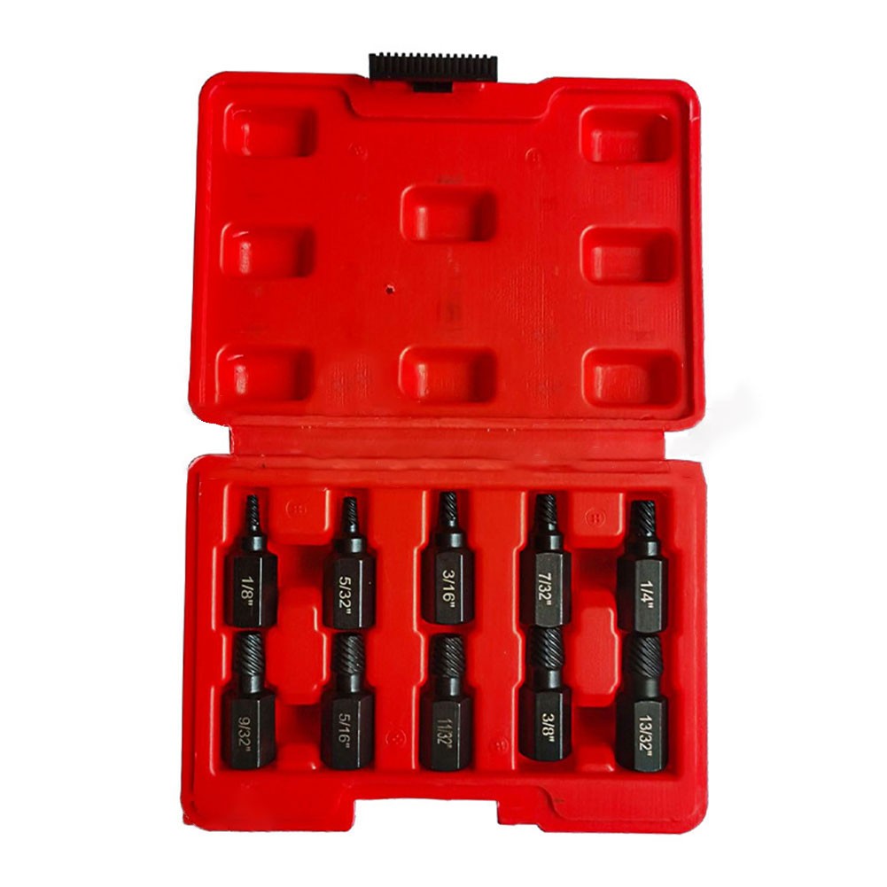 Set Estrattore Viti 10 Pezzi per Rimozione Rapida Viti Danneggiate Bulloni e Dad - Foto 21 di 24