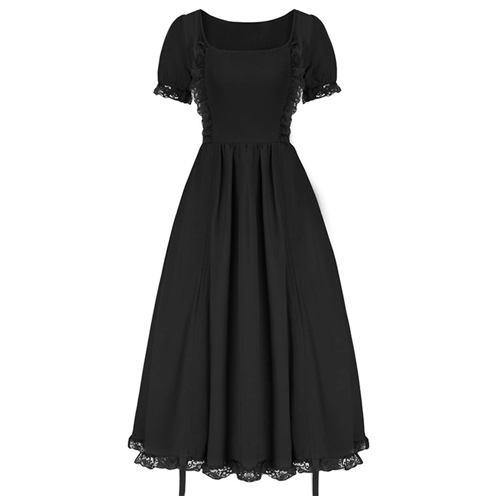 Women Gothic Retro Punk Dress Victorian Vampire Devil Costume for Cosplay - Picture 15 of 20