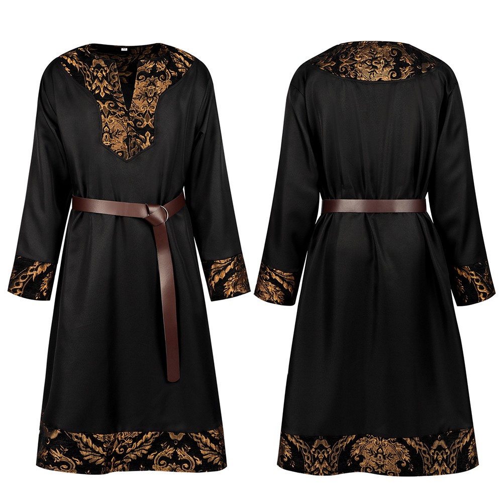 Mittelalter Renaissance Herren Hemd Langarm Oberteile Vintage Cosplay Kleidung - Bild 17 von 32