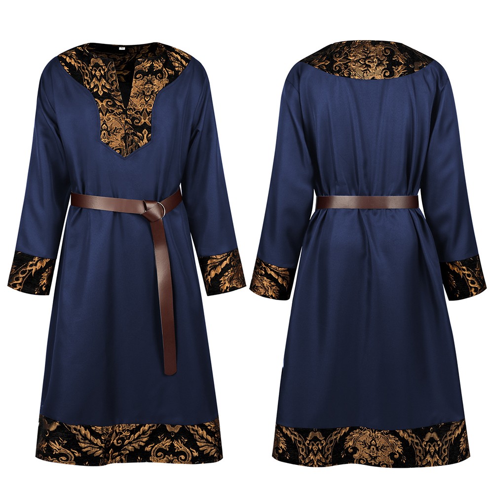 Mittelalter Renaissance Herren Hemd Langarm Oberteile Vintage Cosplay Kleidung - Bild 30 von 32