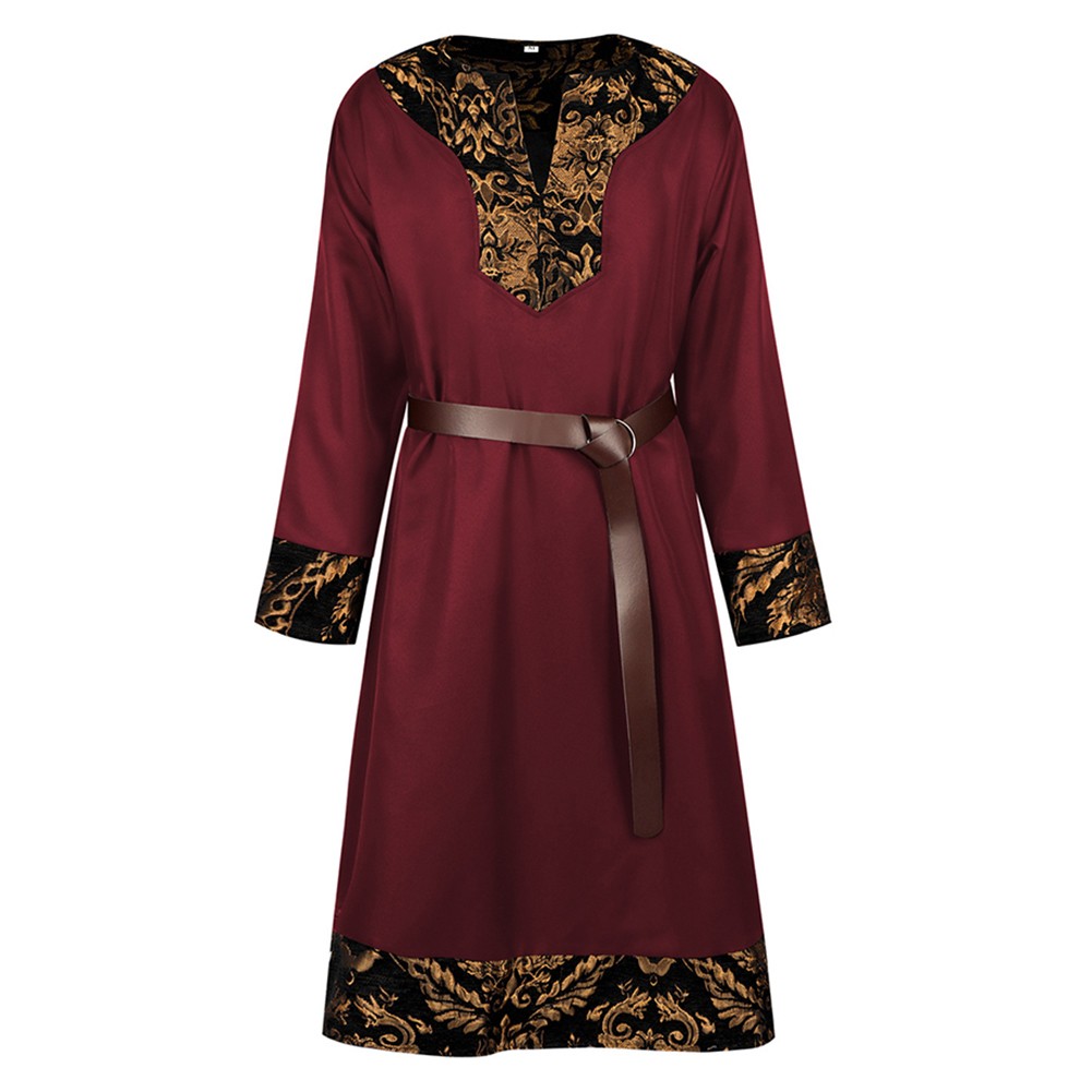 Mittelalter Renaissance Herren Hemd Langarm Oberteile Vintage Cosplay Kleidung - Bild 21 von 32