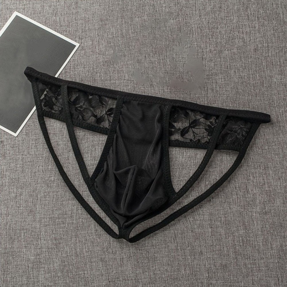 Mesh Low Rise Men Underwear Transparent Open Crotch Breathable G String Style - Picture 5 of 6