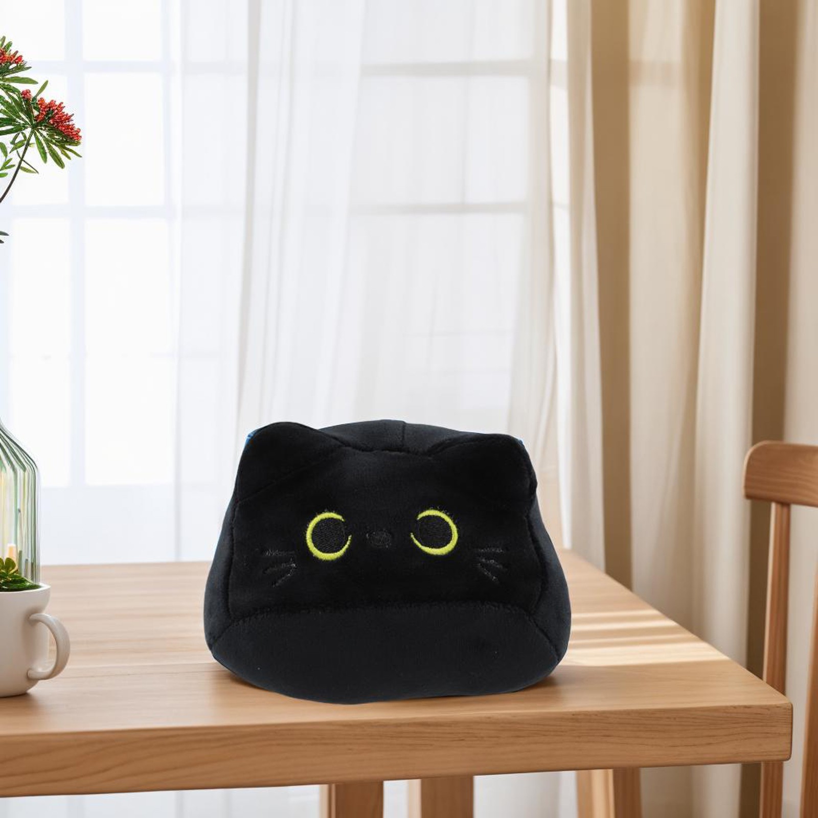 Cute and Cuddly 3D Black Cat Decorative Pillow Great Home Accent Piece - Picture 16 of 32