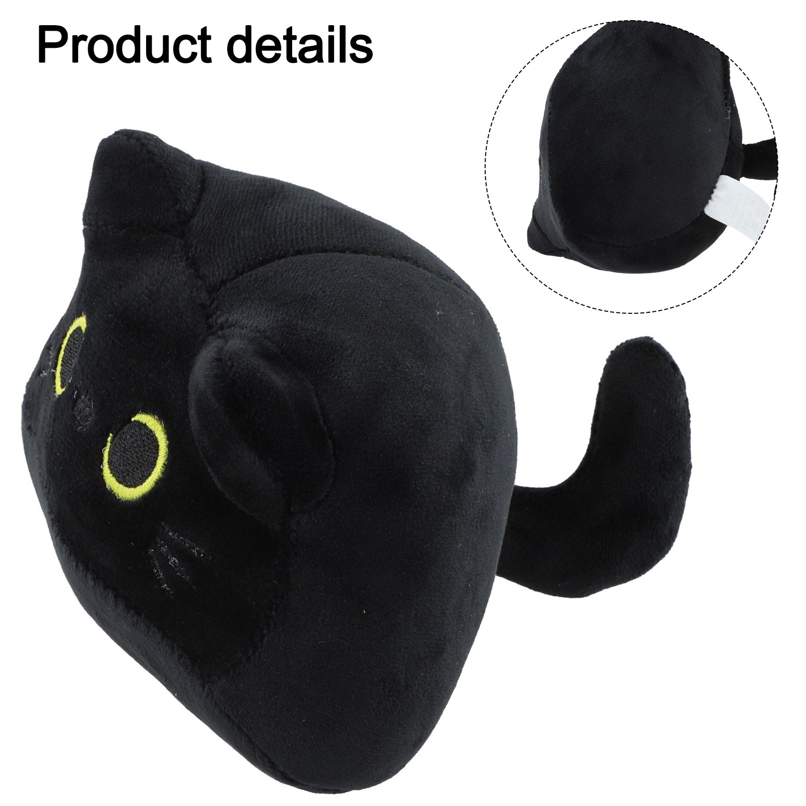 Cute and Cuddly 3D Black Cat Decorative Pillow Great Home Accent Piece - Picture 14 of 32