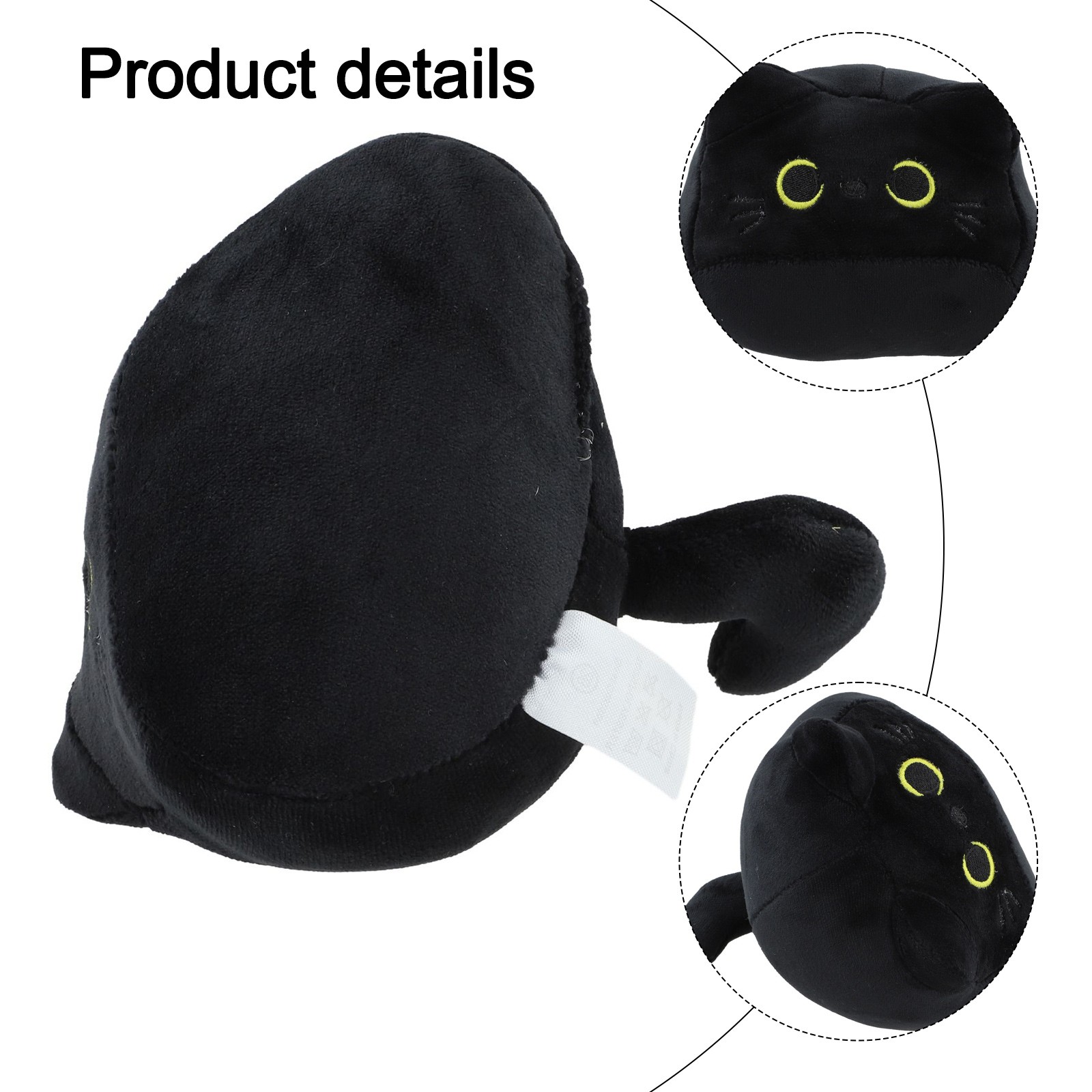 Cute and Cuddly 3D Black Cat Decorative Pillow Great Home Accent Piece - Picture 15 of 32
