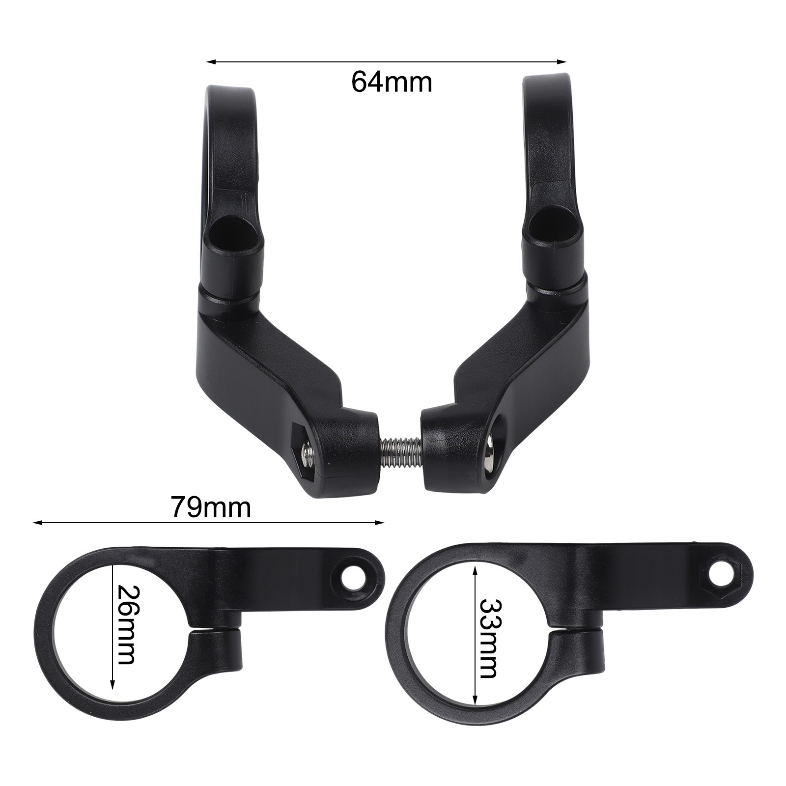 Headlight Mount for EBike and Scooter Adjustable Bracket with Rubber Ring