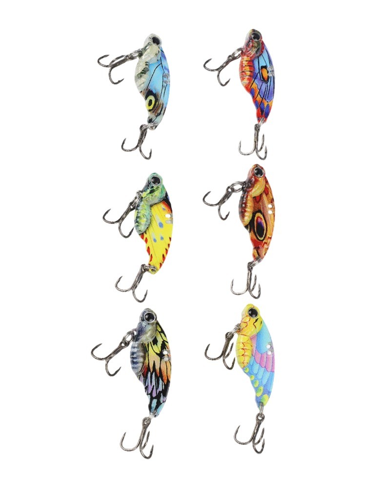 6pcs Vibration Spoon Lure Set for Bass Fishing in Deep and Shallow Waters