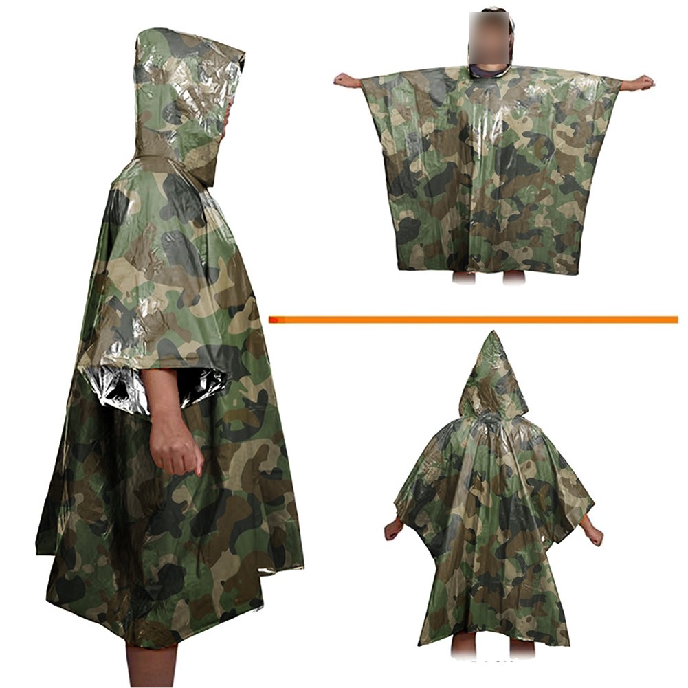 Outdoor Raincoat Adult Size Fit Lightweight Design Waterproof PVC Material