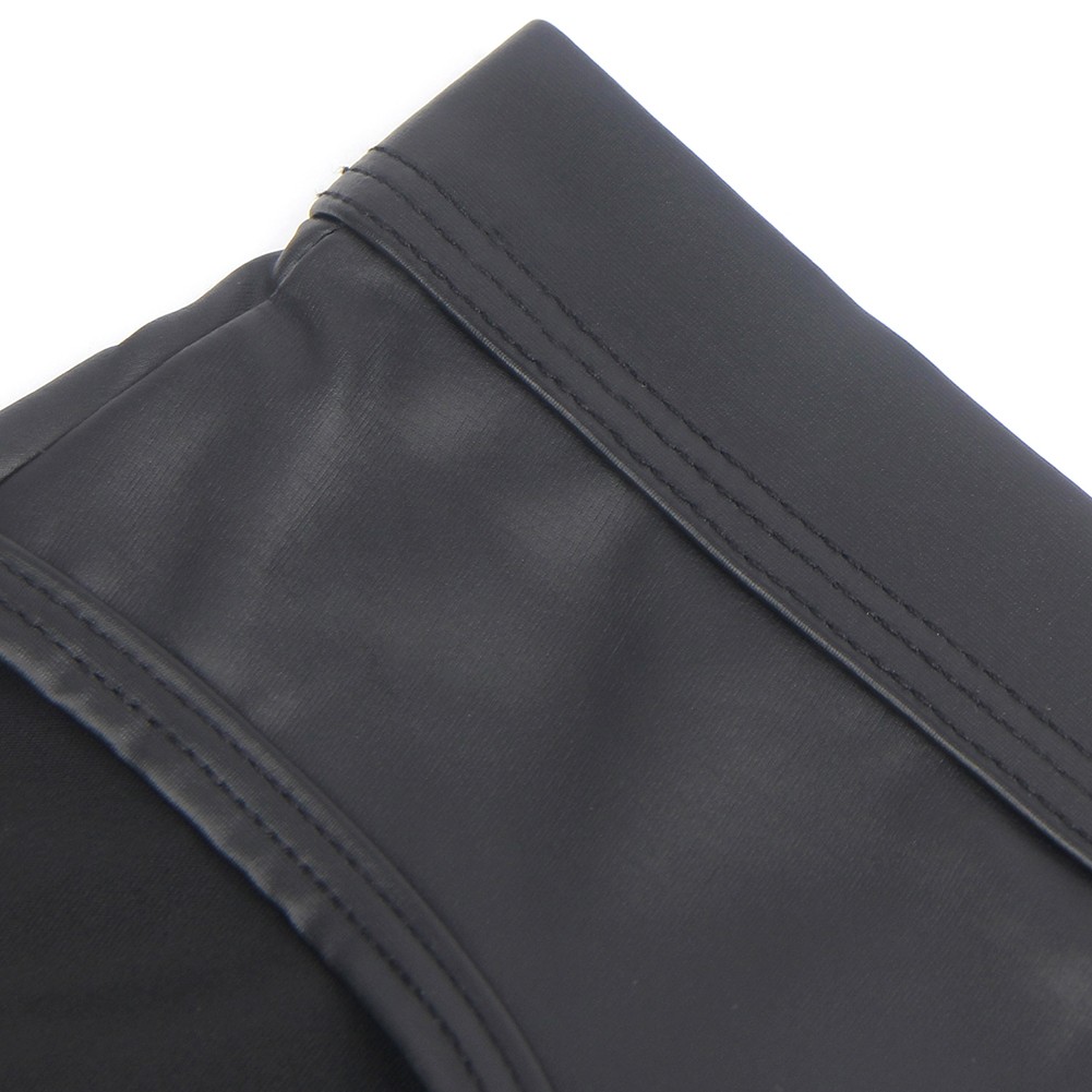 Men Black Imitation Leather Underwear Punk Rivet Triangular Briefs Size M 2XL - Picture 22 of 26