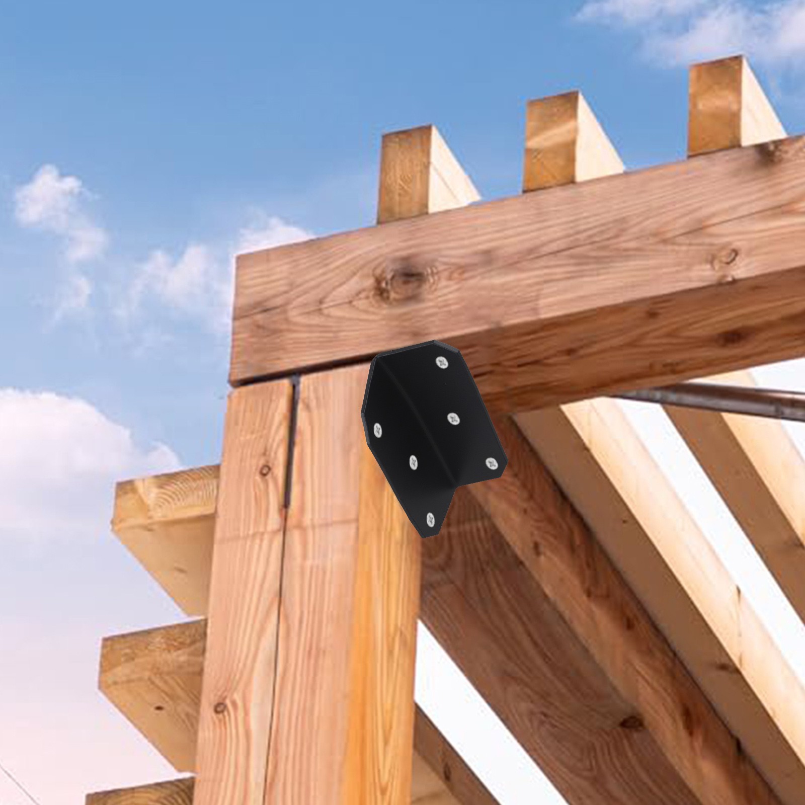 Starke Metall L Klammern 90 Grad für Möbel und Bau 100x100x50 mm - Produktbild 3