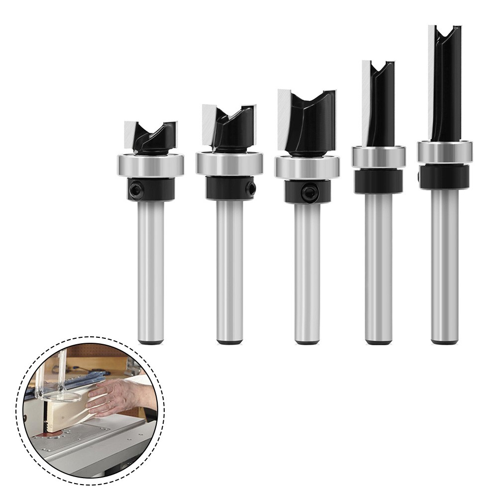 Flush Trim Router Bits Set with Bearing for Woodworking and Pattern Making Use - Picture 16 of 24