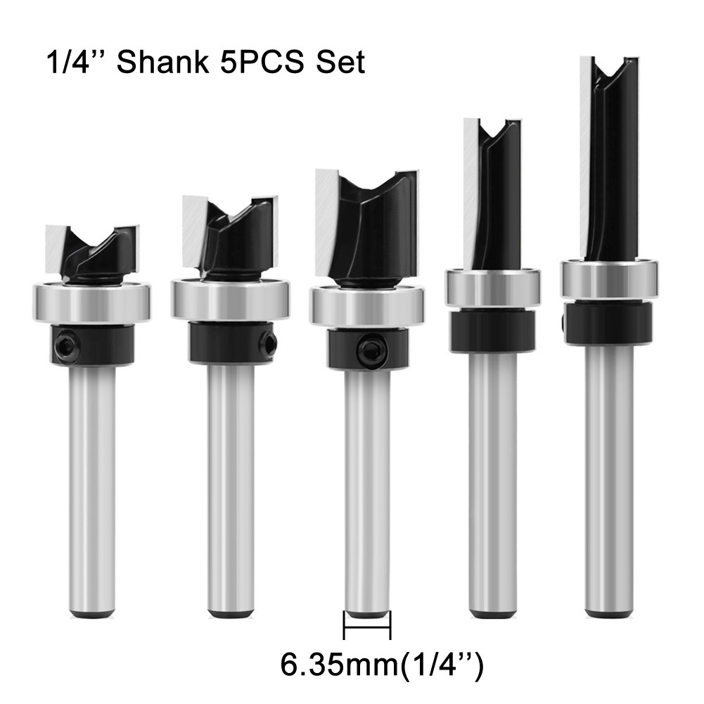 Flush Trim Router Bits Set with Bearing for Woodworking and Pattern Making Use - Picture 24 of 24