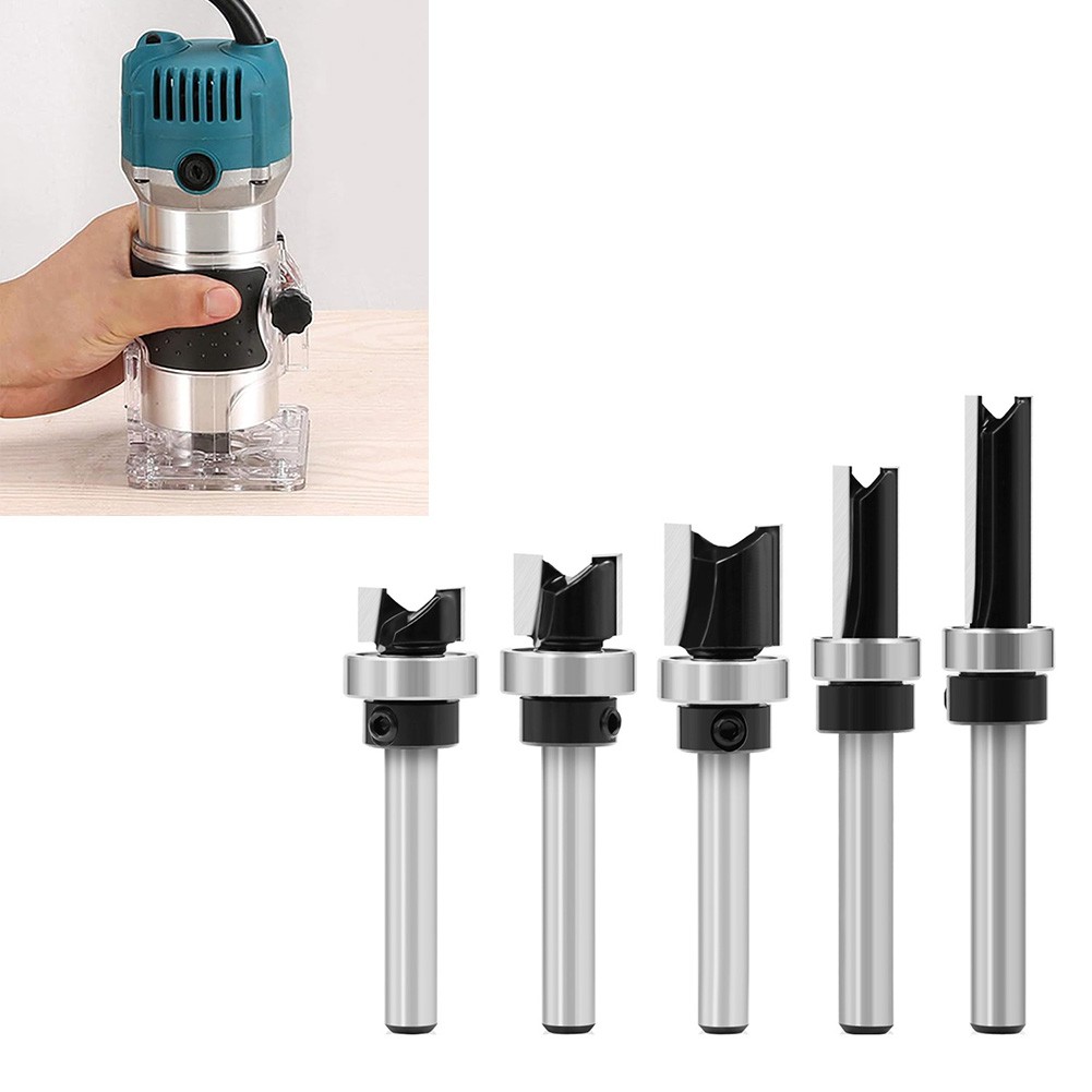 Flush Trim Router Bits Set with Bearing for Woodworking and Pattern Making Use - Picture 15 of 24