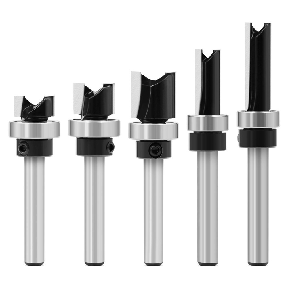 Flush Trim Router Bits Set with Bearing for Woodworking and Pattern Making Use - Picture 17 of 24