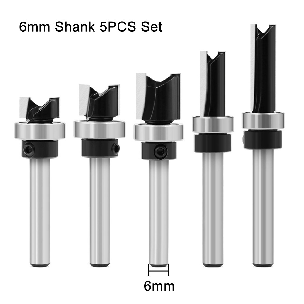 Flush Trim Router Bits Set with Bearing for Woodworking and Pattern Making Use - Picture 13 of 24