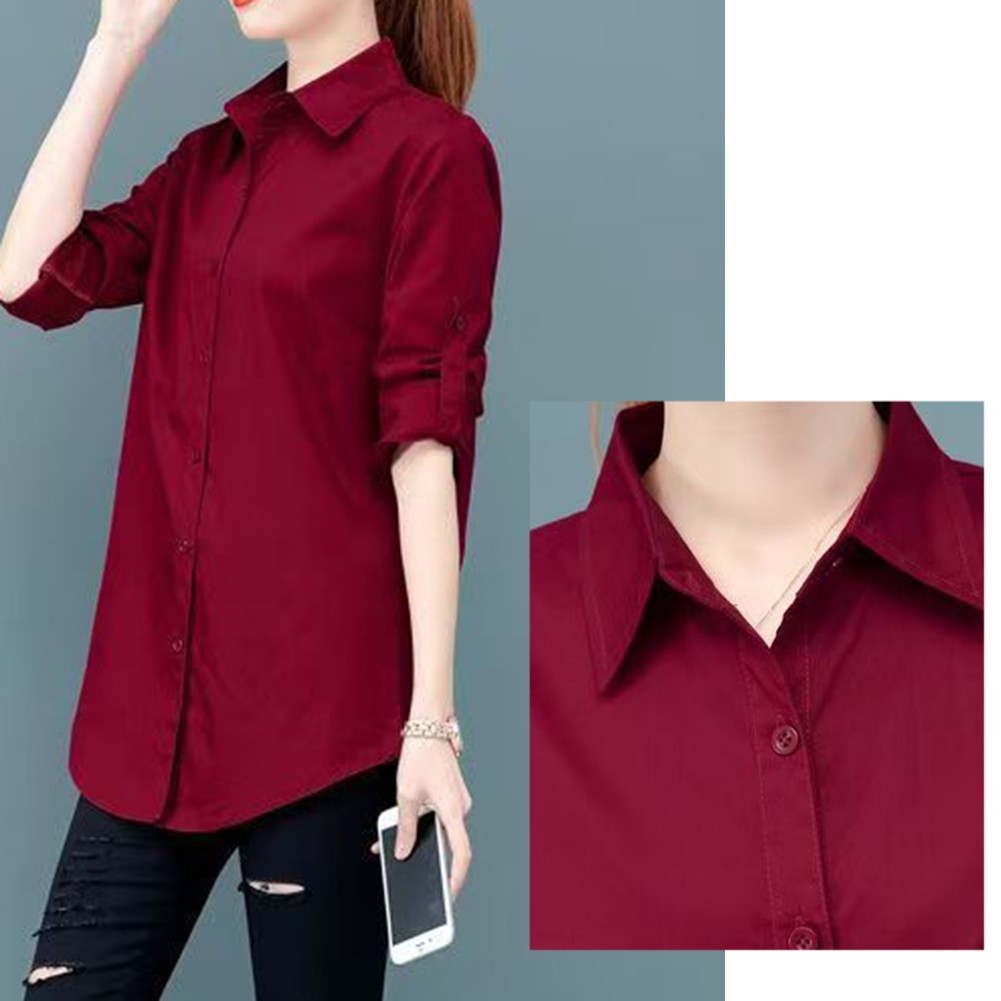 Minimalist Women's White Black Long Sleeve V Neckline Slim Fit Shirt Dress - Picture 38 of 42