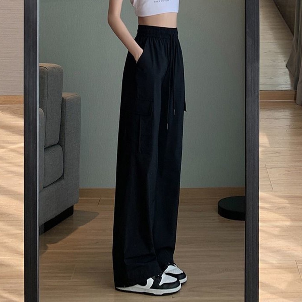 Work Pants for Women Slim Fit High Waist Quick Drying Straight Leg Sports Pants
