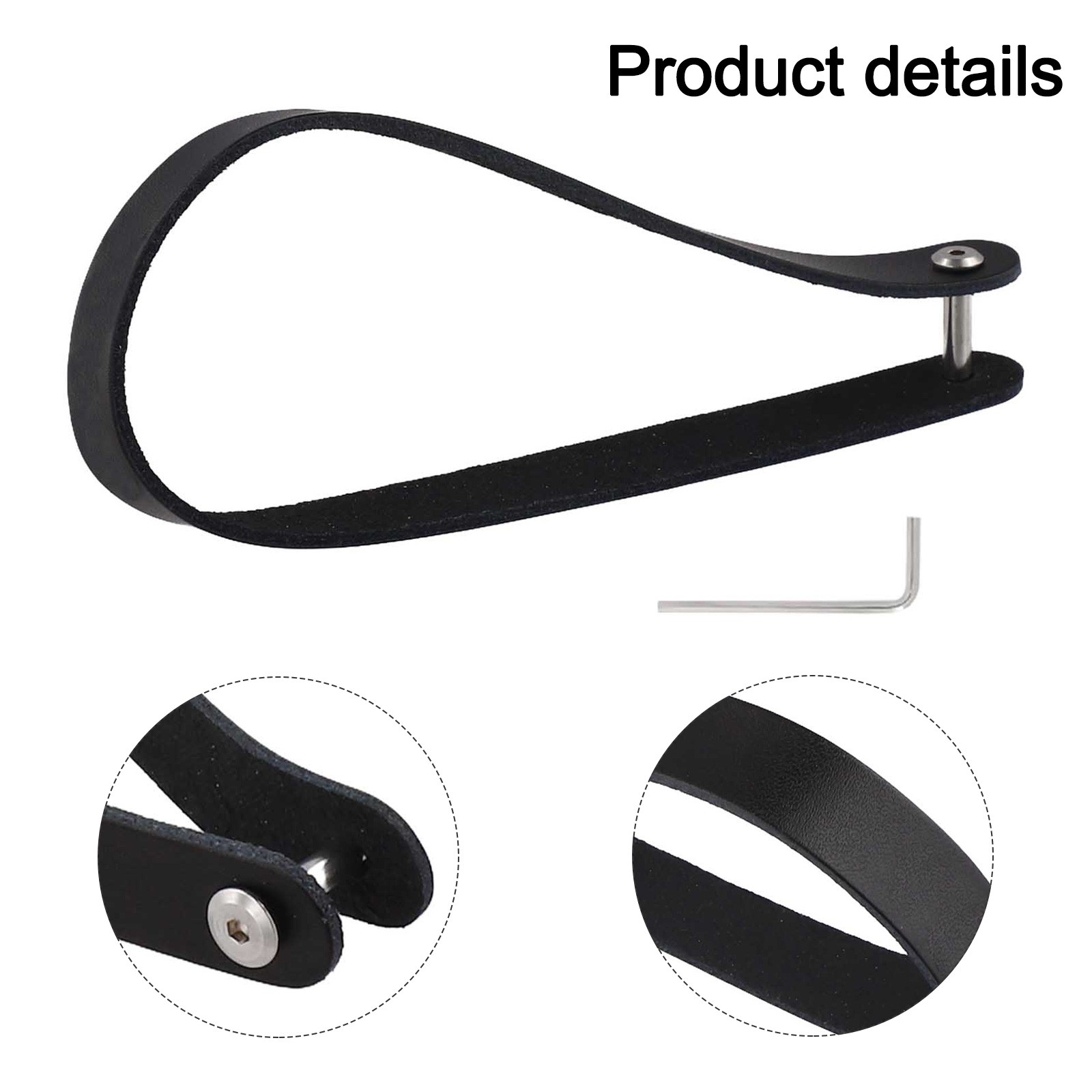 Quick Release Cowhide Handle for Brompton Bike Front Bags Simple Detachment