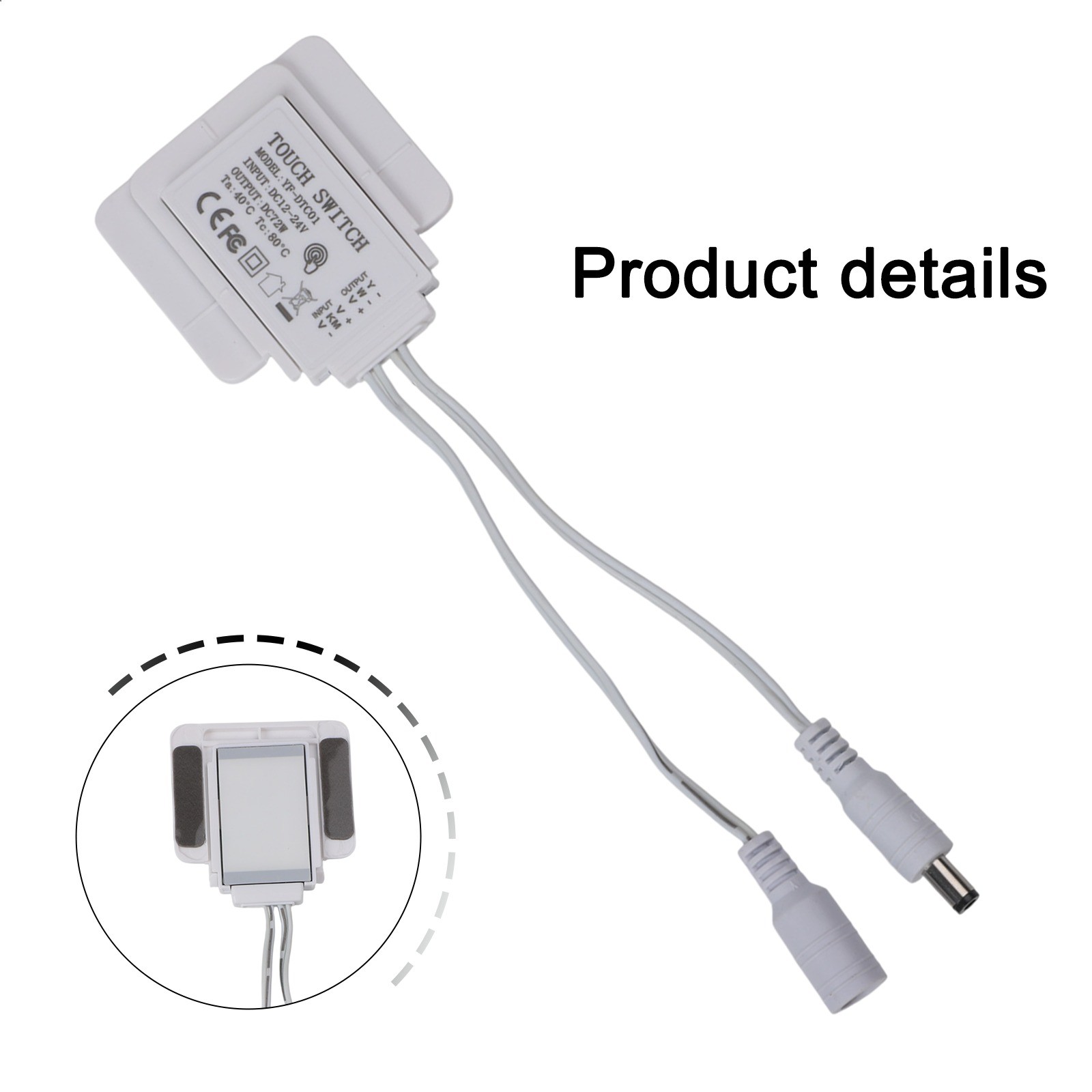 Touch Sensor Switch 12V 5A 60W LED Single Button for Bathroom Mirror Lights - Picture 16 of 45