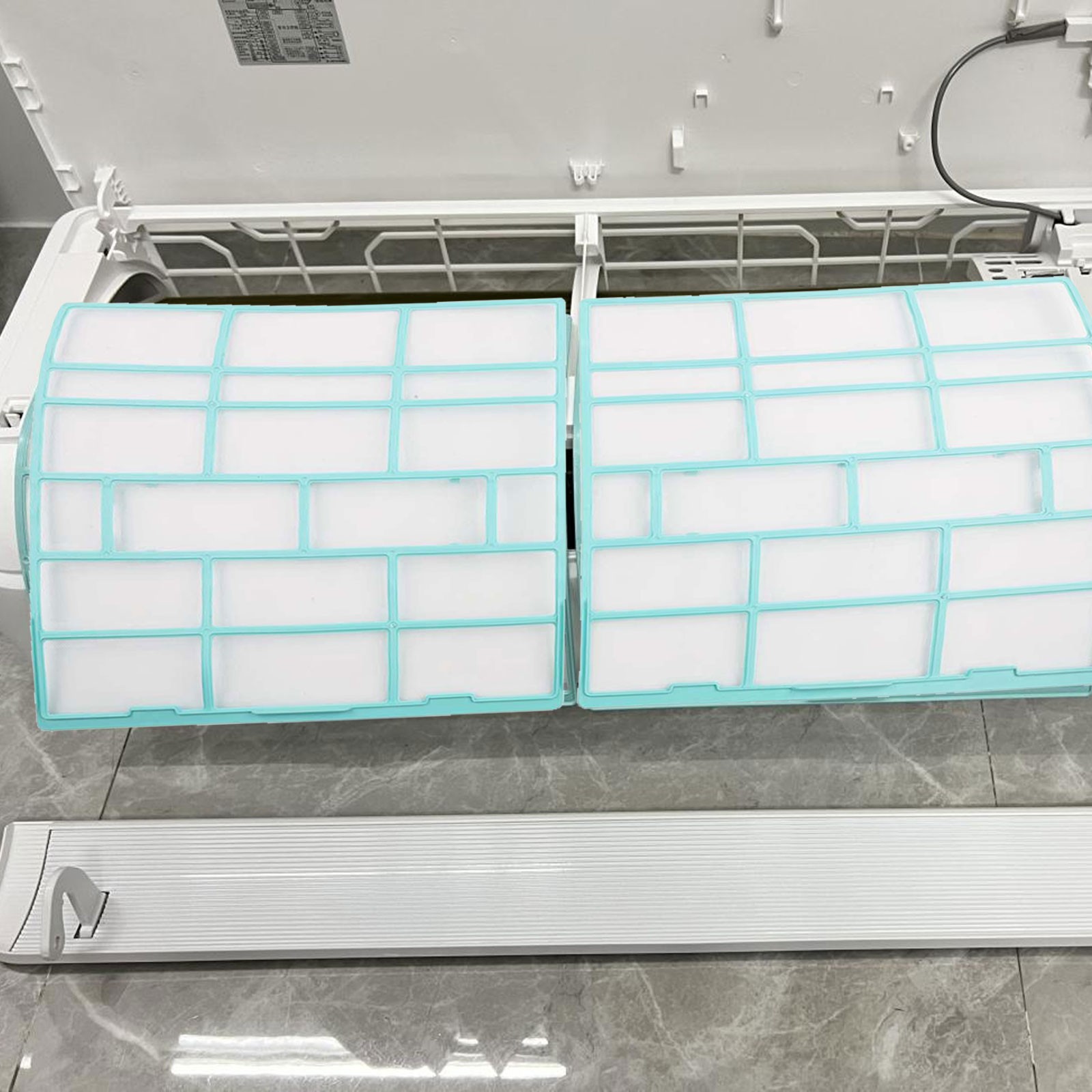 Indoor Air Conditioner Filter Dustproof Screen 2pcs Set for Easy Installation