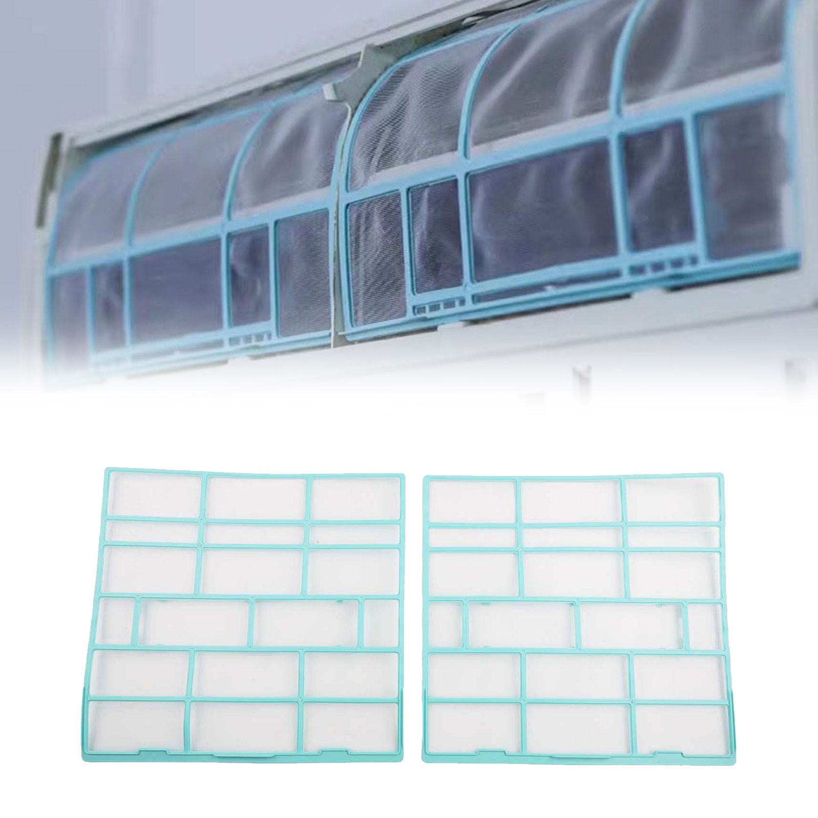 2pcs Air Conditioner Filter Dust Screen for Indoor Unit with Easy Installation