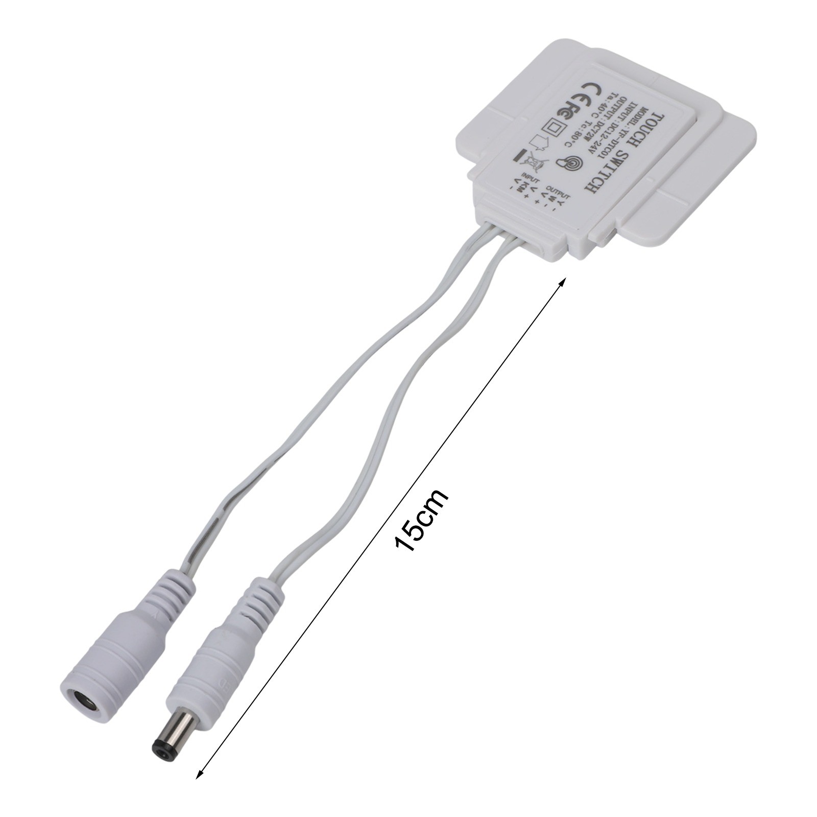 White ABS Touch Sensor Switch 12V 5A for LED Makeup Mirror Light Strip