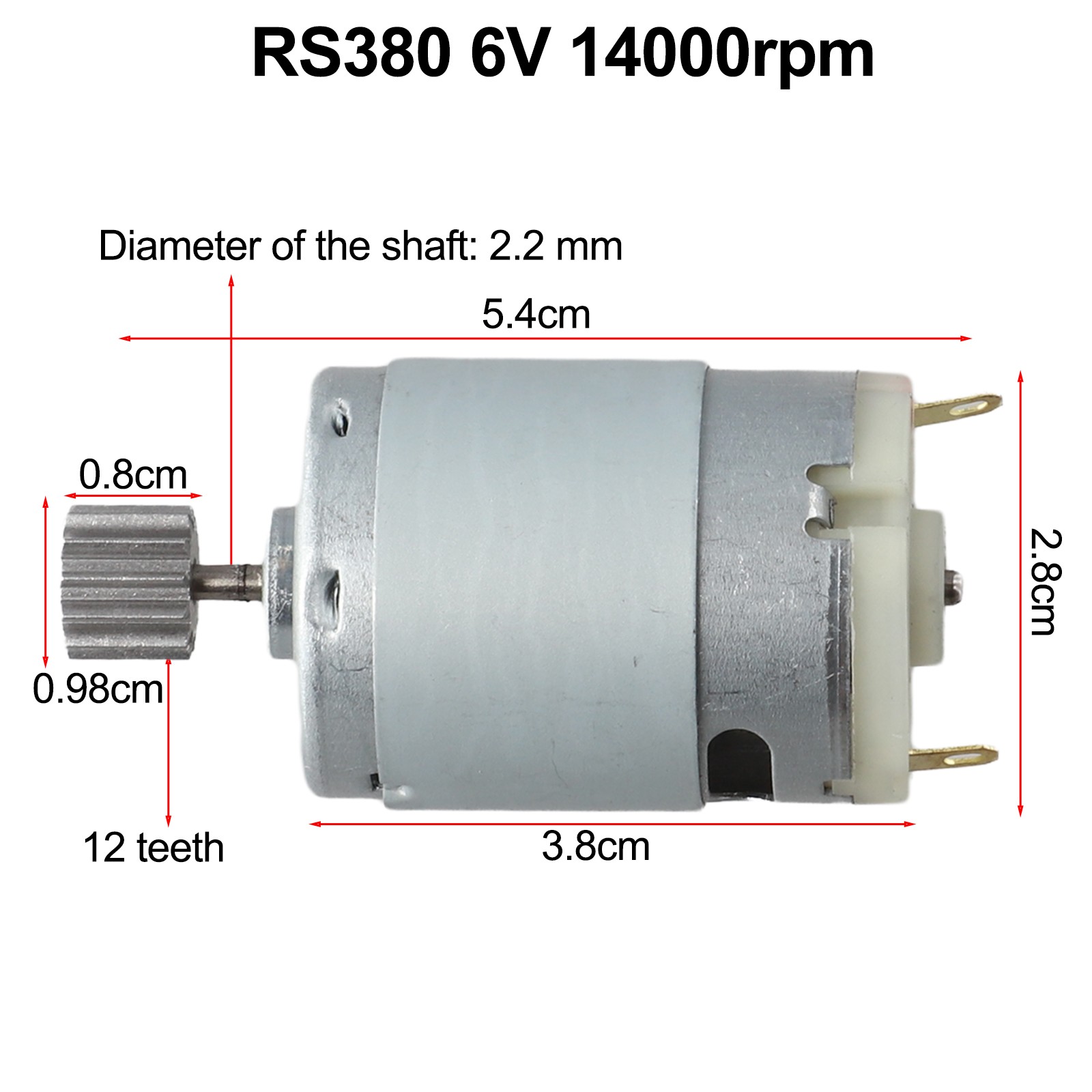 Children's Electric Car Motor RS550 RS390 RS380 6V 12V 24V Gear Options - Picture 102 of 123