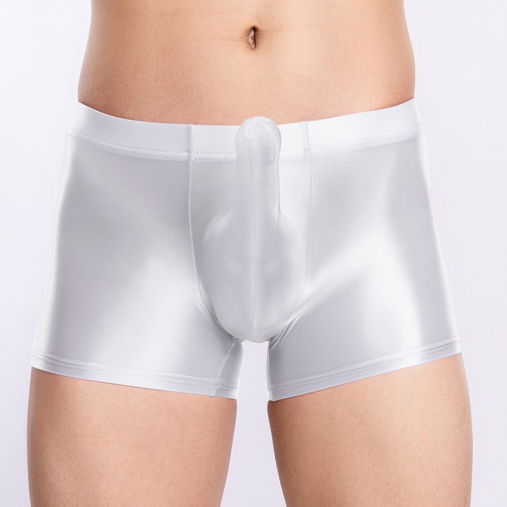 Sexy ropa interior boxer para hombre tiro bajo transparente transparente transparente brillante bolsa grande - Imagen 39 de 45