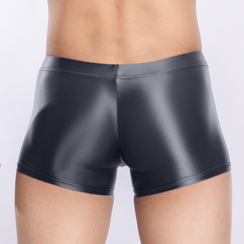 Sexy ropa interior boxer para hombre tiro bajo transparente transparente transparente brillante bolsa grande - Imagen 22 de 45