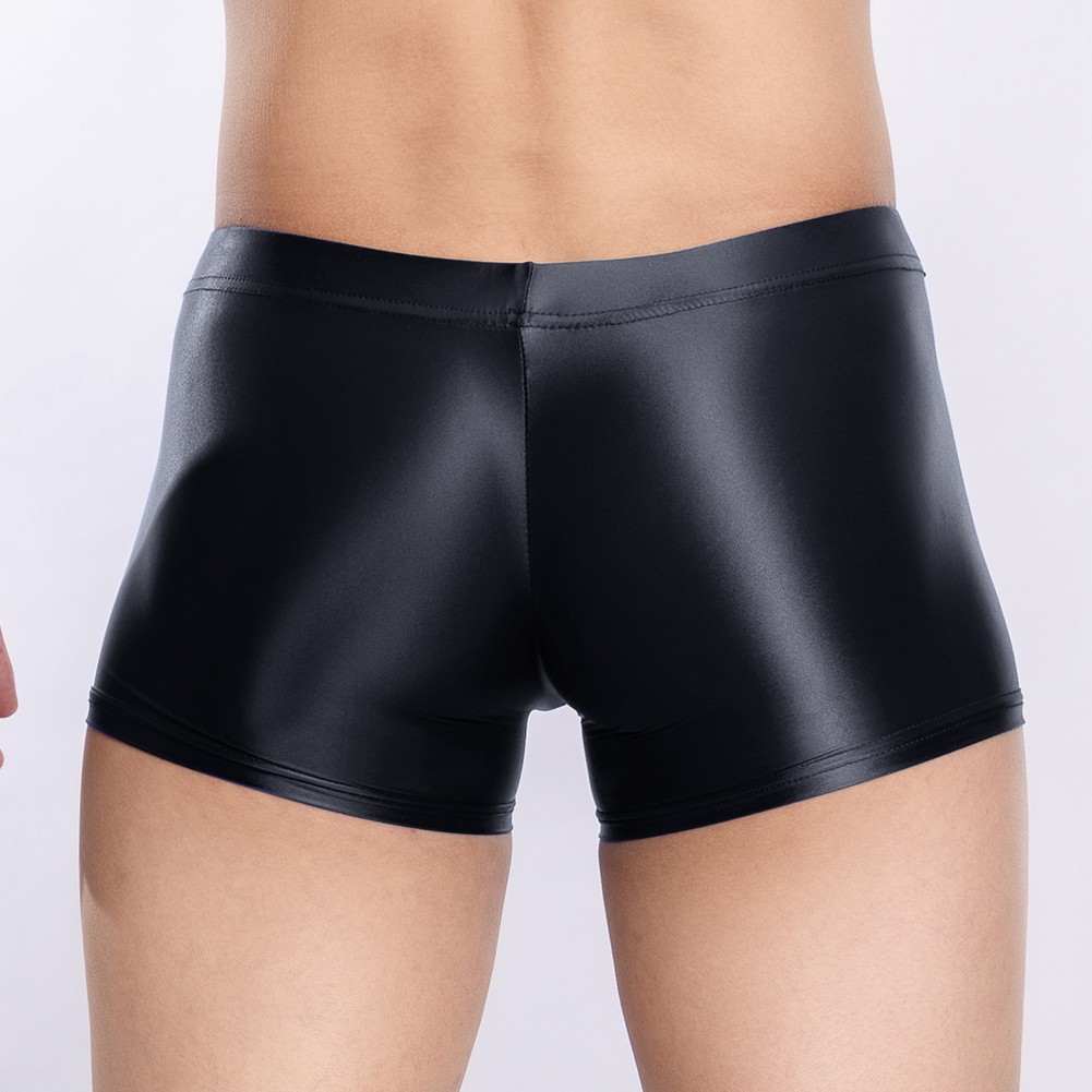 Sexy ropa interior boxer para hombre tiro bajo transparente transparente transparente brillante bolsa grande - Imagen 34 de 45