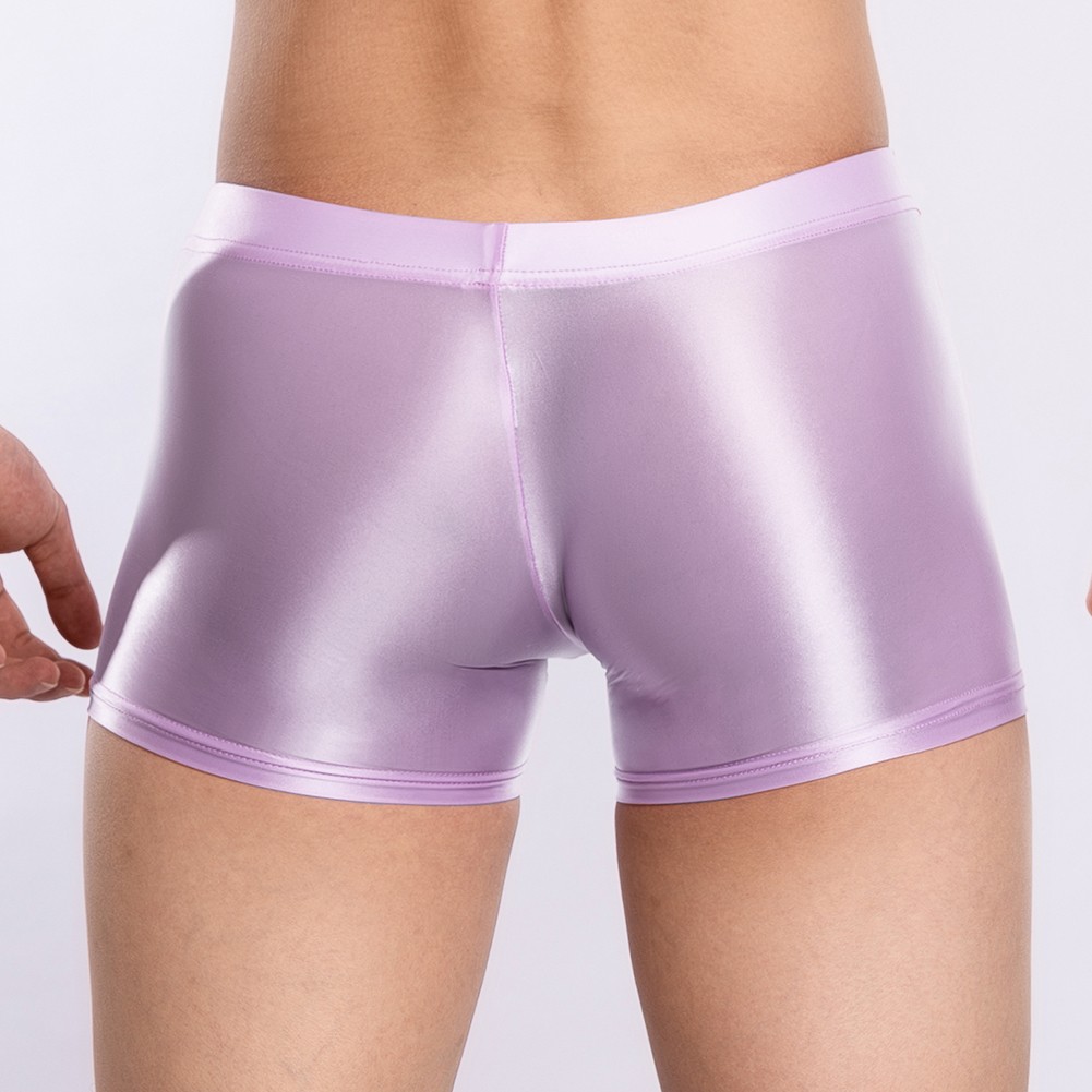 Sexy ropa interior boxer para hombre tiro bajo transparente transparente transparente brillante bolsa grande - Imagen 18 de 45