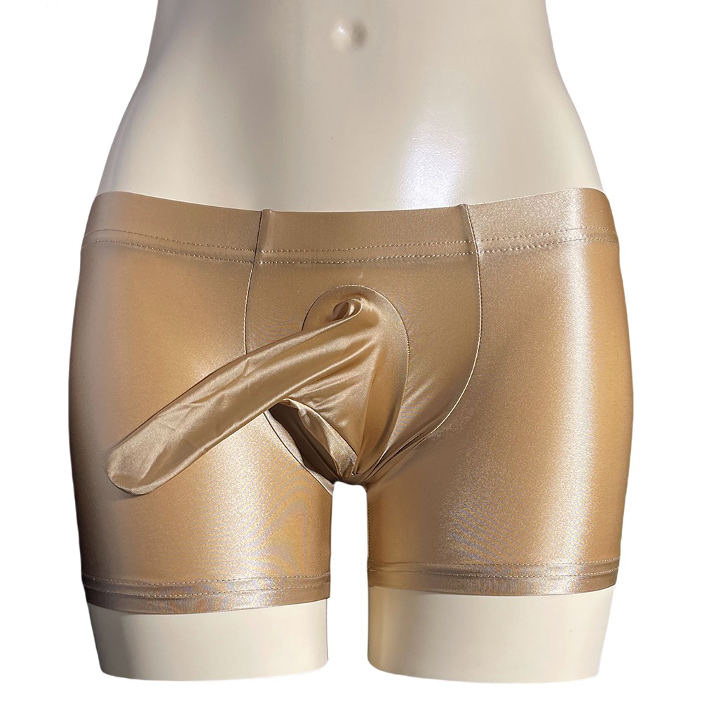 Sexy ropa interior boxer para hombre tiro bajo transparente transparente transparente brillante bolsa grande - Imagen 24 de 45