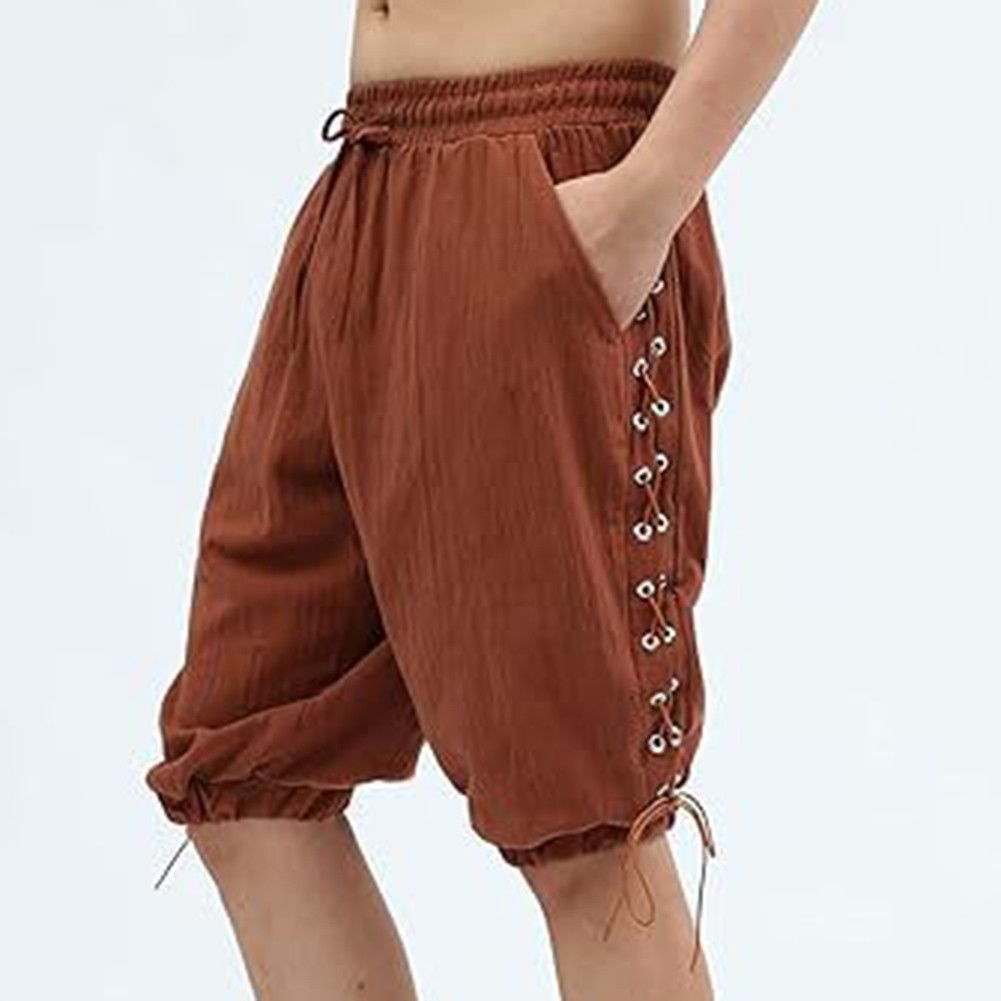 Medieval Navigator Pants Lace-up Shorts 95% Cotton Fabric Classic Theme Costume - Picture 17 of 36