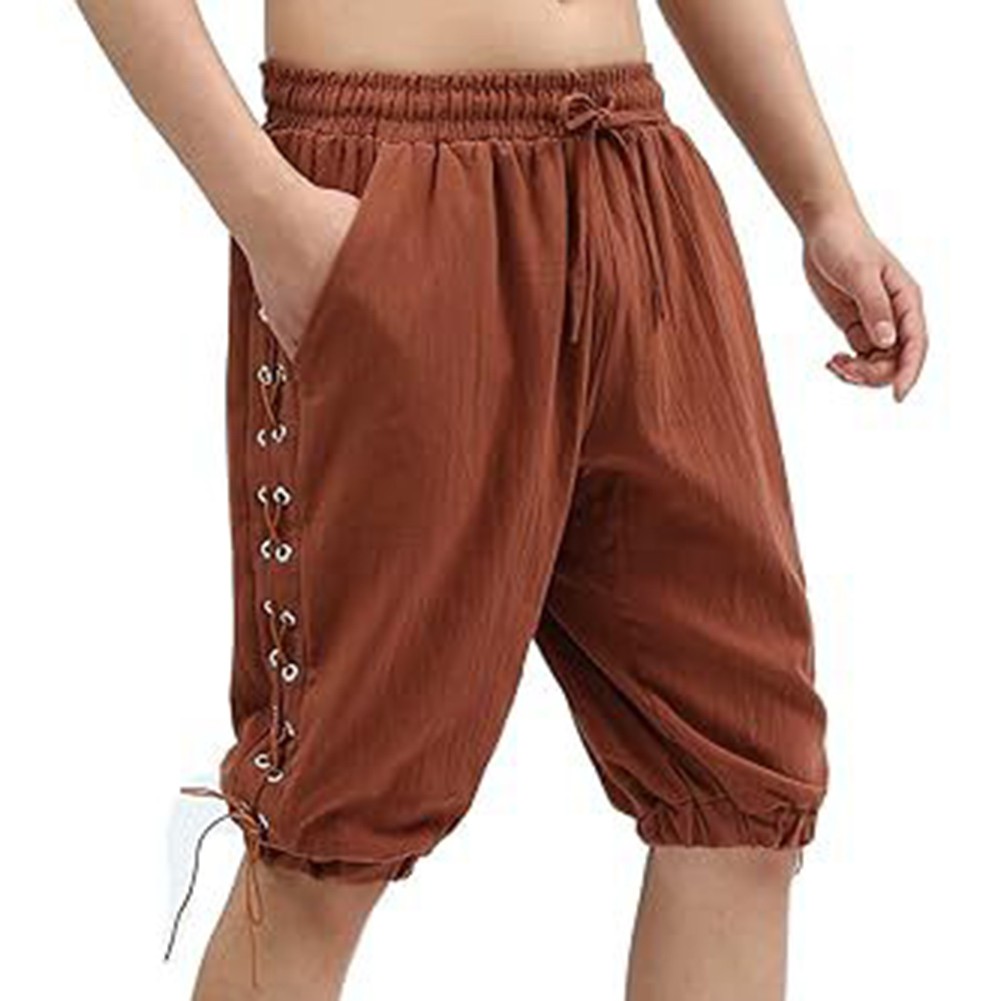 Medieval Navigator Pants Lace-up Shorts 95% Cotton Fabric Classic Theme Costume - Picture 16 of 36