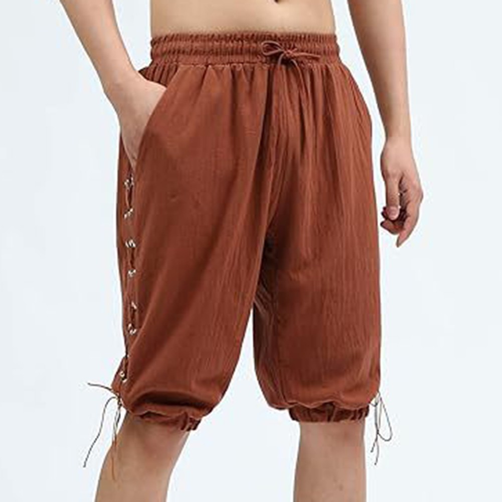 Medieval Navigator Pants Lace-up Shorts 95% Cotton Fabric Classic Theme Costume - Picture 18 of 36