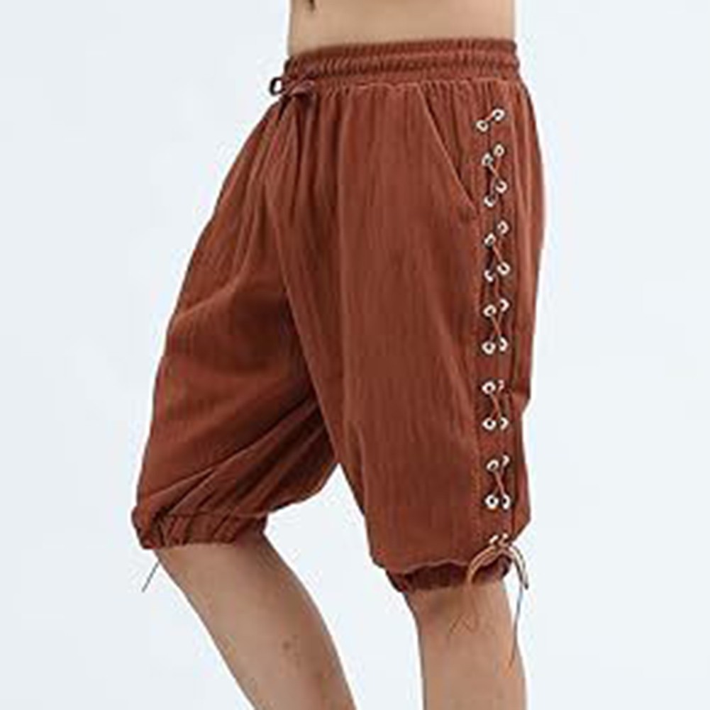 Medieval Navigator Pants Lace-up Shorts 95% Cotton Fabric Classic Theme Costume - Picture 14 of 36