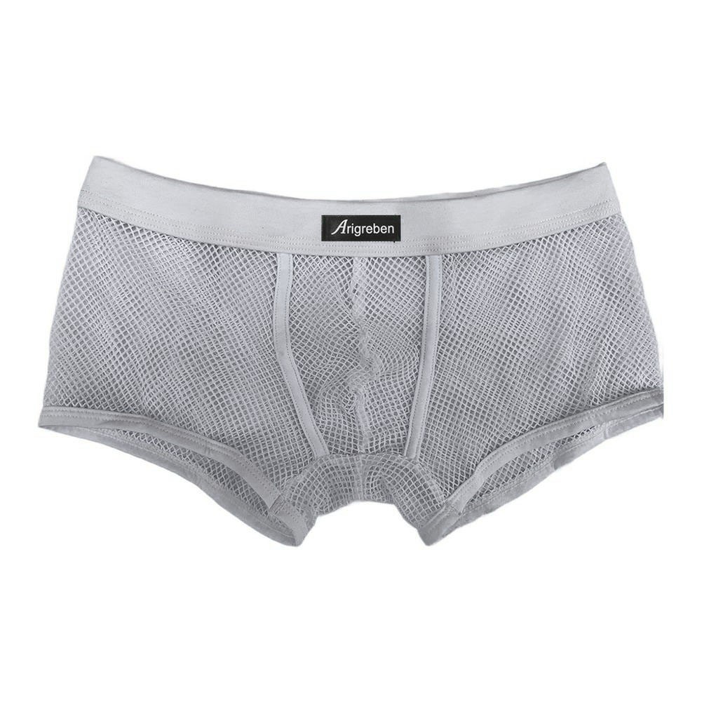 Men Mesh Underwear Breathable Comfort Boxer Briefs with Pouch Soft Fabric - Picture 11 of 23