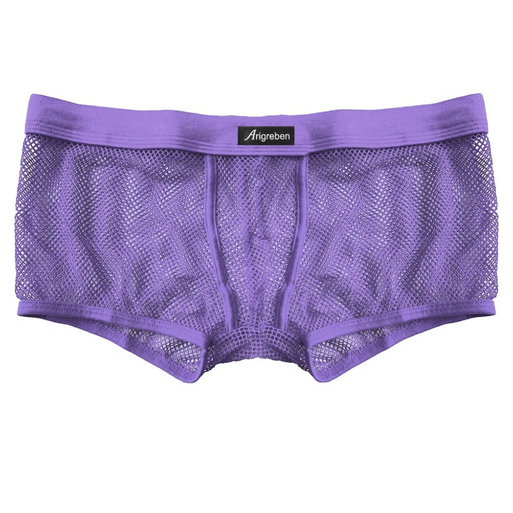 Men Mesh Underwear Breathable Comfort Boxer Briefs with Pouch Soft Fabric - Picture 17 of 23