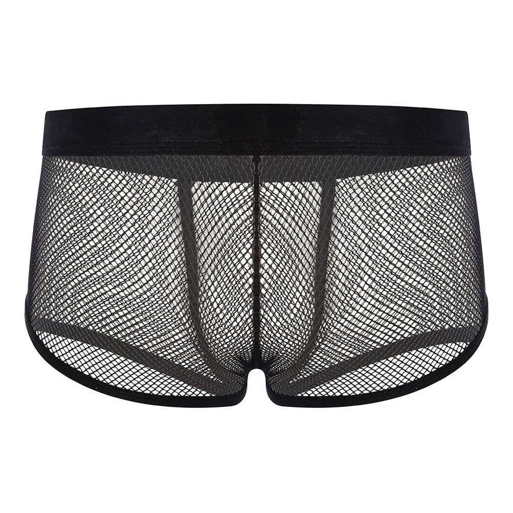 Men Mesh Underwear Breathable Comfort Boxer Briefs with Pouch Soft Fabric - Picture 21 of 23