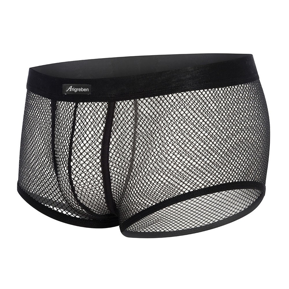 Men Mesh Underwear Breathable Comfort Boxer Briefs with Pouch Soft Fabric - Picture 22 of 23