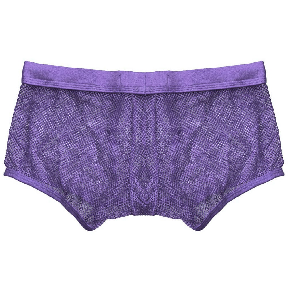 Men Mesh Underwear Breathable Comfort Boxer Briefs with Pouch Soft Fabric - Picture 18 of 23