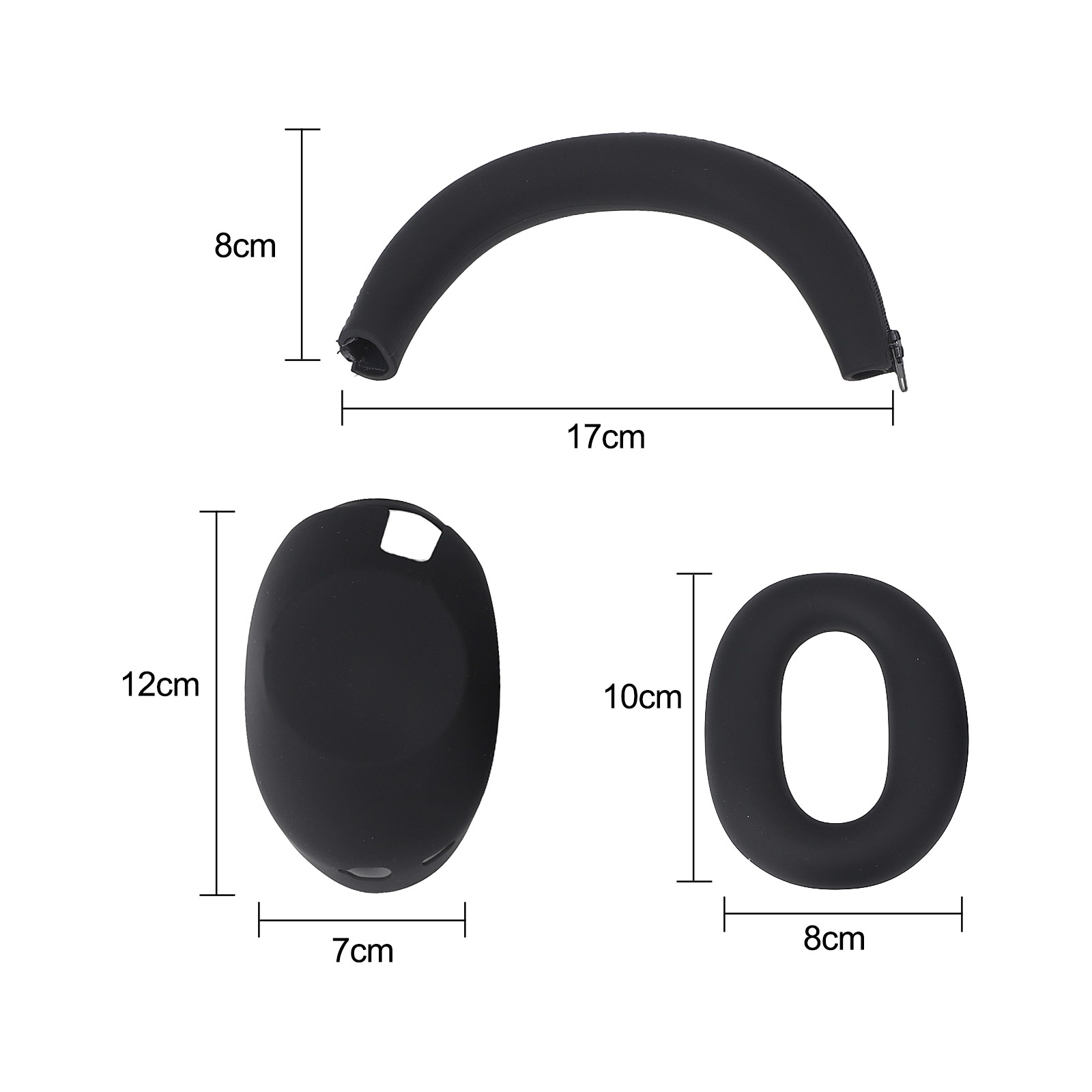 Soft Silicone Sweat Cover for Sony WH1000XM6 Headphones Sweat Resistant Case
