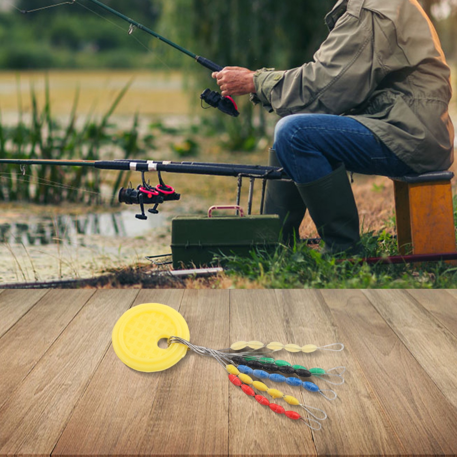 Stop Beads Line Stoppers Beads Fishing Float Stops Rig Buffer Rubber Sliding