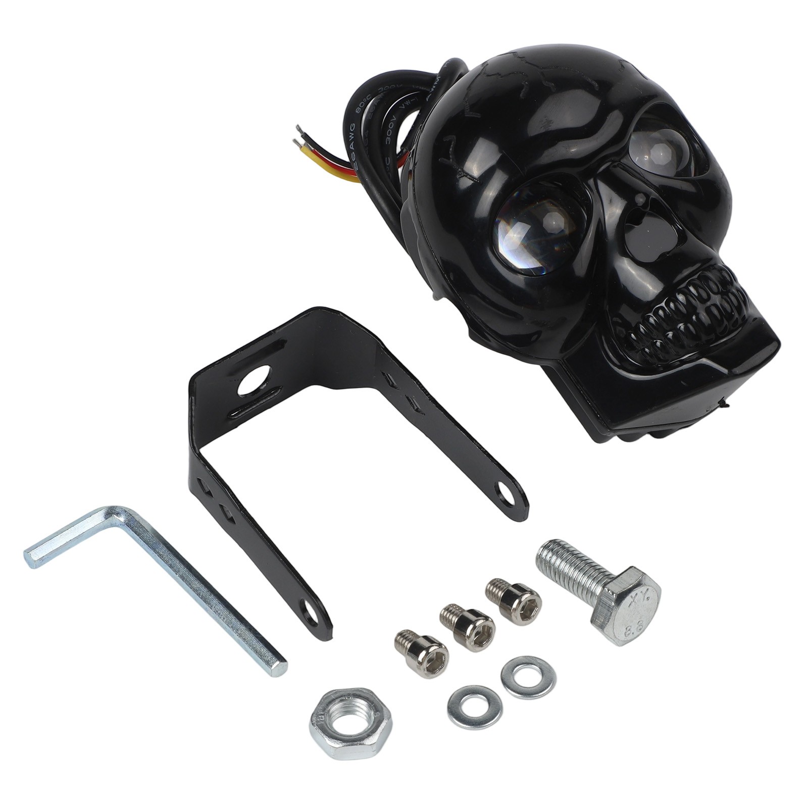 Motorcycle LED Skull Headlight IP67 Waterproof Rating for Harsh Conditions - Picture 21 of 30