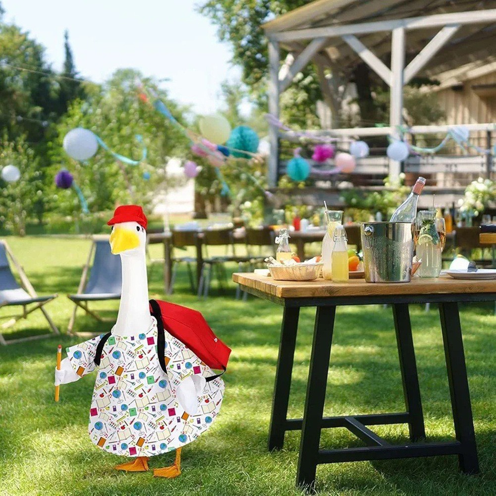 Zurück Zur Schule Outfit Für Veranda-Gans – Kleidung Für 58,4cm Zement-Gänsestatue