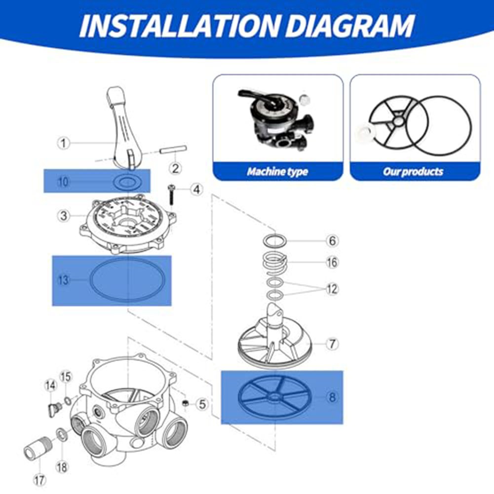 O-Ring Complete Rebuild Kit Easy Installation Essential Pool Component